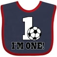 thumbnail image 3 of Inktastic First Birthday Soccer 1 Year Old Boys or Girls Baby Bib, 3 of 4