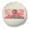 thumbnail image 1 of Chinese Red Education Propaganda Round Throw Pillow Home Decoration Cushion, 1 of 3