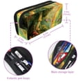 thumbnail image 5 of PhooArto Pencil Case, Forest Mushrooms Rainbow Large Capacity Pencil Pouch Stationery Pen Bag, 5 of 7