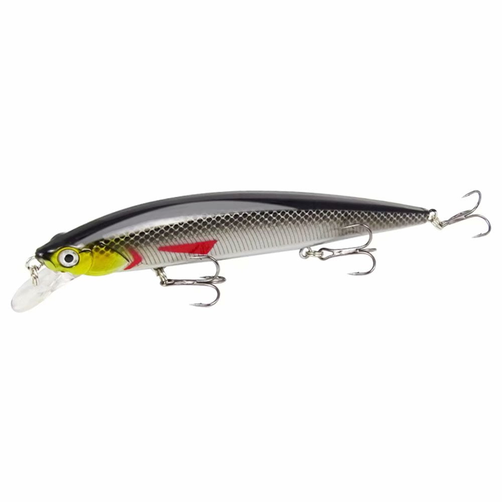 Mr.Garden 5.33" Fishing Lures Grey Light Minow Fishing Lures Outdoor