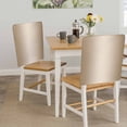 thumbnail image 5 of Beige Ombre Chair Back Covers, Removable Chair Covers for Dining Chairs Set of 8, Washable Chairs Slipcovers Back Seat Protector for Wedding Party 19"x20", 5 of 9