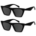 thumbnail image 1 of Lentes de Sol Mosanana Ojo de Gato Negros para Mujer UV400 Paquete de 2, 1 of 6