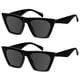 thumbnail image 1 of Lentes de Sol Mosanana Ojo de Gato Negros para Mujer UV400 Paquete de 2, 1 of 6