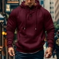 thumbnail image 2 of uikmnh Men Hoodies Men's Solid Color Button Up Raglan Sleeve Hoodie Casual Pullover Sweatshirt Comfortable Lightweight Streetwear Hooded Jacket Long Hoodie Size:2XL, 2 of 4