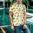 thumbnail image 6 of Lsque Vintage White Polka Dot Sunflower Pattern Mens Polo Golf Shirts Funny Graphics Shorts Sleeve Button Shirts Baseball T-shirt-X-Large, 6 of 7