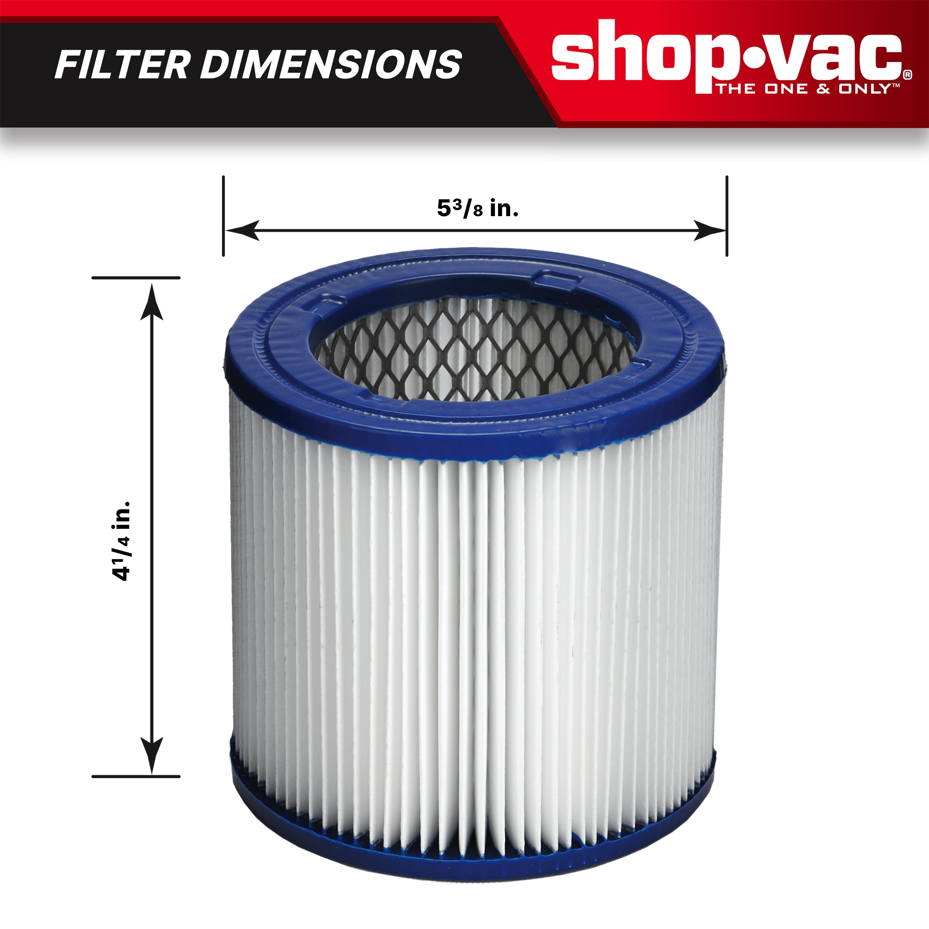 Shop-Vac Ash Vacuum HEPA Cartridge Filter, Type NN, Model