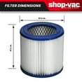 thumbnail image 2 of Shop-Vac Ash Vacuum HEPA Cartridge Filter, Type NN, Model 9032933, 2 of 7