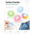 thumbnail image 4 of Yaoyar 7 Day Round Portable Pill Box, BPA Free Travel Vitamin Medicine Organizer for Pocket Purse Daily Sorter & Reminder Containers, 4 of 6