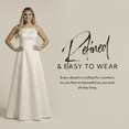 thumbnail image 3 of David’s Bridal, The Edit by DB Studio Women's A-Line Open Back Wedding Dress, Full Length, Satin, 3 of 6