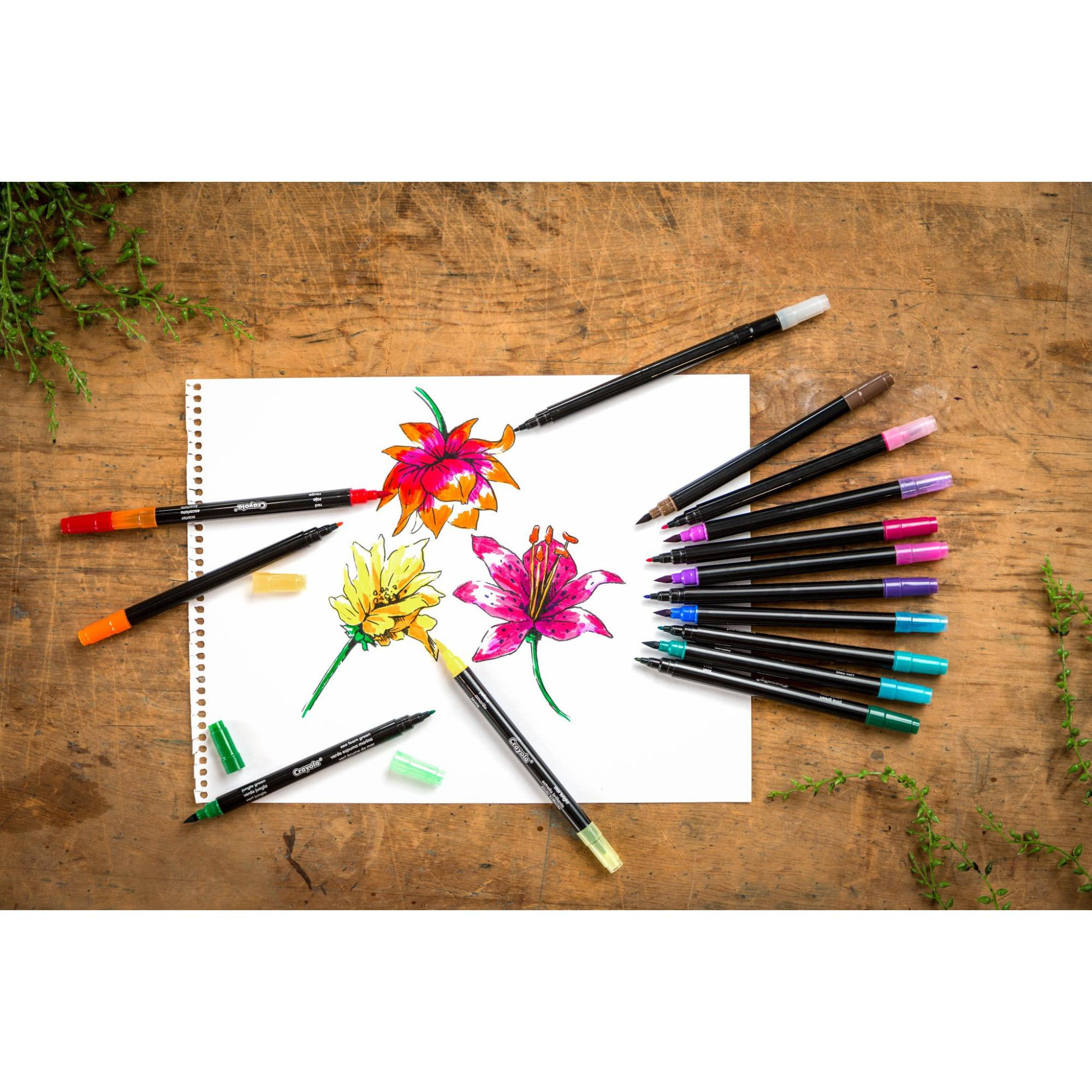 Crayola Signature Brush and Detail Dual-Tip Markers, 16 pk - Kroger