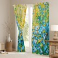 thumbnail image 3 of Manfei Blue Flowers Girl Black Out Curtains,Spring Garden Curtains Pack of 2 (42x63 Each),Abstract Oil Painting Bedroom Curtains,Ultra Soft Home Decor, 3 of 6