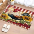 thumbnail image 2 of Rooster Chicken 2x3 Area Rugs for Living Room, Sunflower Watercolor Art Vintage Farm Non Slip Floor Mat Washable Low-Profile Indoor Carpet for Bedroom, Dining Room, Bathroom, 2 of 9