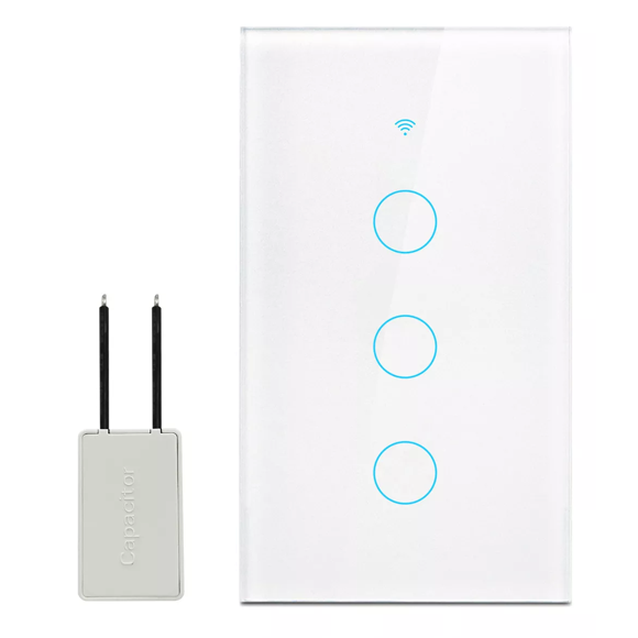 Interruptor Inteligente Wi-fi De 3 Vías BLOOSOM Blanco Sin Neutro