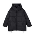 thumbnail image 4 of yoeyez Winter Coat for Woman Hooded Quilted Mid-Length Puffer Jacket Padded Warm Thickened Down Jacket Lightweight Zip Up Casual Parka Coat, 4 of 5