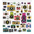 thumbnail image 2 of Ambesonne Colorful Shower Curtain, Vintage Old Cameras, 69"Wx84"L, Multicolor, 2 of 4
