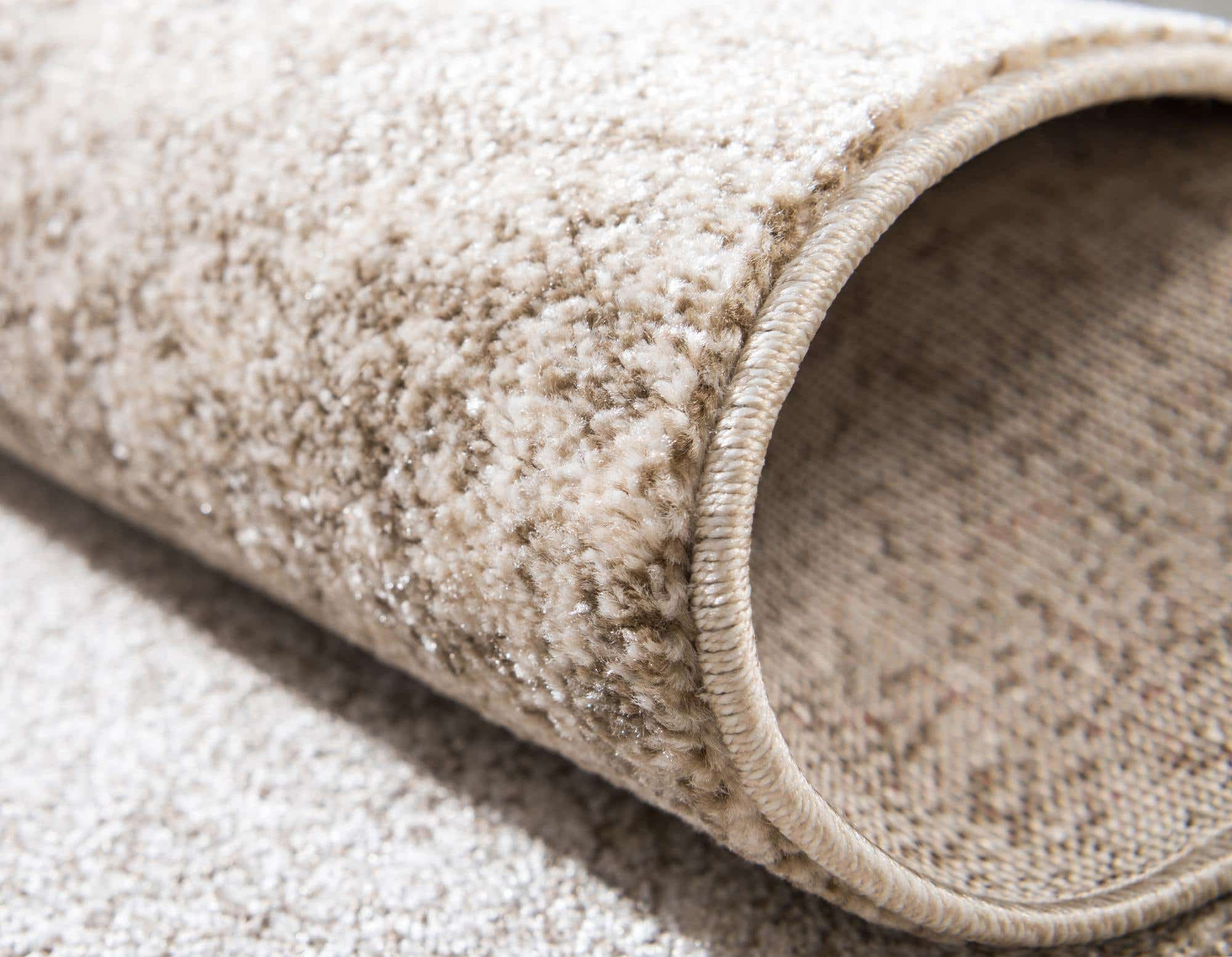 Rugs.com Angelica Collection Rug – 8 Ft Runner Bone Beige Medium Rug Perfect For Hallways, Entryways