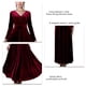 thumbnail image 1 of Vestido fluido de manga larga, vestido con escote en V, vestido largo de fiesta con escote en V y manga larga, características líderes en su clase, 1 of 4
