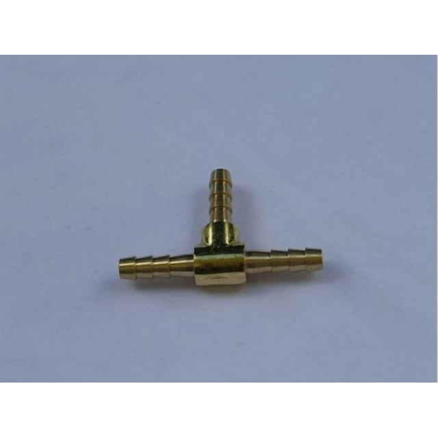 Helix Racing Coupler Fitting 053-1480 1/8 Inch Hose Barb; Tee; Without O-Ring; Without Jam Nut; Brass; Single