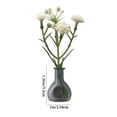 thumbnail image 2 of Mini jarrón decorativo de vidrio, flors artificiales moradas, decoración decorativa – Adorno de nevera magnética para baño, cocina y dormitorio, 2 of 7