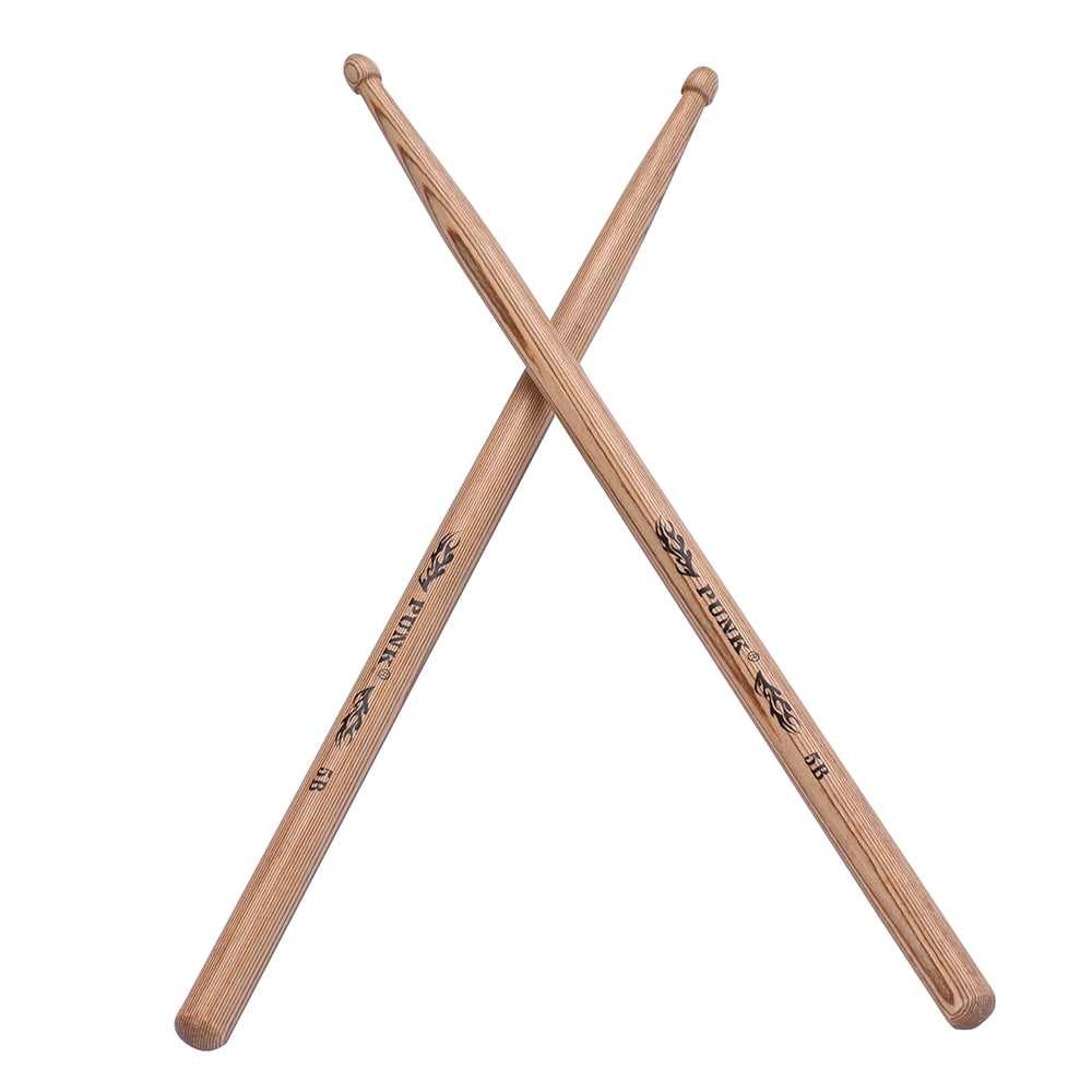 One Pair of 5B Wooden Drumsticks Drum Sticks Ash Wood Drum Set