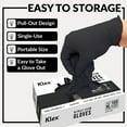 thumbnail image 3 of Klex Nitrile Exam Gloves - Medical Grade, Powder Free, Rubber Latex Free, Disposable Examination Grade Glove, Food Safe, Black, Extra Large, 100 Count, 3 of 6