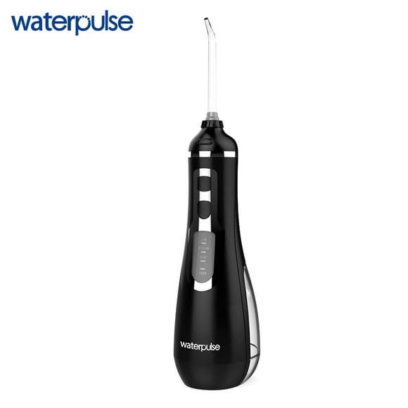 Waterpulse Waterpulse V500 Portable Electric Water Flosser with 3 Pressure Settings, 4 Nozzles, 200ml Tank, USB Charging for Teeth Cleaning, Black