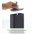 thumbnail image 3 of Yamazaki Home  Rectangle Shower Dispenser - Three Styles, ABS Plastic, Conditioner, 24 fluid oz., 700 ml Black, 3 of 7