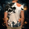 thumbnail image 4 of WOLIAUO Funny Mens Halloween Crewneck T-Shirt Lightweight Breathable Short Sleeve Mens Summer Shirts for Everyday, Shirts for Men Graphic Print Tops 2XL White, 4 of 8