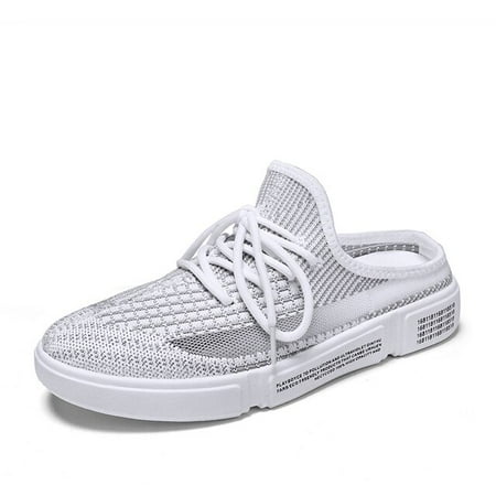 

New Brand Fashion Casual Cotton Fabric Mules Male Breathable Comfy Soft Half Slippers Slip-on Half Leisure Cloth Sandles