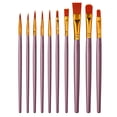 thumbnail image 5 of Dujiujun 10Pcs Artist Paint Brushes with Long Handle Soft Bristles Strong Absorbency Watercolor Round Pointed Multifunction Artists Paint Brush Set, 5 of 8