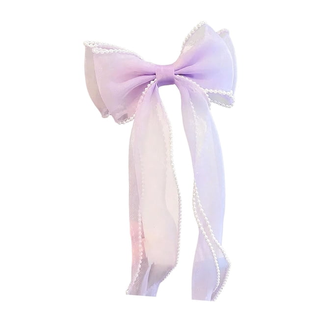 Lazos de cinta para el cabello para niñas, moda creativa, pasadores de cabello con lazo para hija púrpura