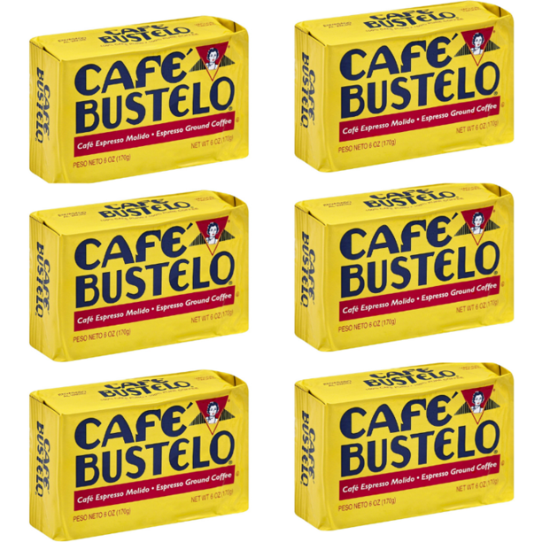 Cafe Bustelo Espresso Ground Coffee, 6oz Each Pack of 6