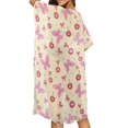 thumbnail image 4 of HELLHERO Cardigan Women's Kimono Cardigan Cover Up for Beach Polyester Loose Beach Cover Up Butterfly and Cherry Pattern, 4 of 6