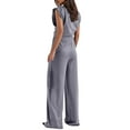 thumbnail image 3 of MSJUHEG Sweatsuit Lounge Set Womens Two Piece Outfits Summer Summer Pants Sets Women 2 Piece Outfits Workout Sets for Women Travel Outfits for Women Linen Sets for Women 2 Piece Gray 2XL, 3 of 8