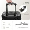 thumbnail image 5 of Alpha Joy Hard-shell ABS+PC Rolling Luggage 20" Carry-on Luggage with USB Port, Black, 5 of 9