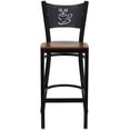 thumbnail image 4 of Flash Furniture Hercules 29" Black Back Metal Bar Stool in Cherry, 4 of 4