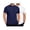 B-white/Navy Blue, variant on COOFANDY Men's Mock Turtleneck T-Shirts Short Sleeve Pullover Sweater Basic Designed Undershirt Slim Fit Top