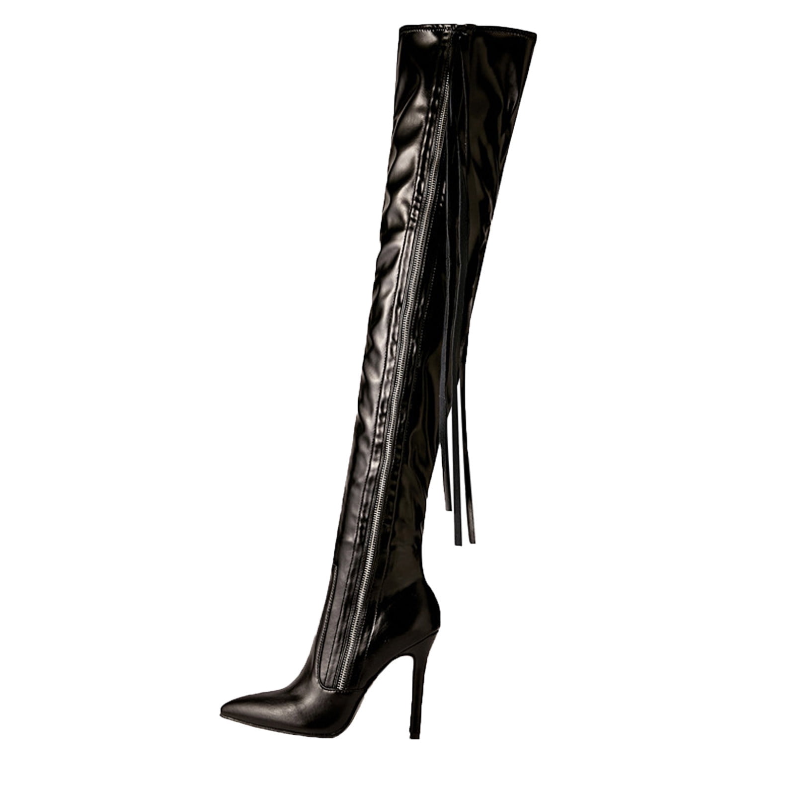 Teacher Appreciation Gifts AXXD High-Heels Over-the-Knee Boots,Ankle-High Womens Winter Boots Ladies Work Slouch Boots Steel Toe Shoes Winter Women Shoes For Clearence
