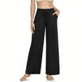 thumbnail image 5 of SOMER Womens Yoga Sweatpants Wide Leg Lounge Pajamas Pants Drawstring Workout Comfy Joggers Pants with Pockets, 5 of 11