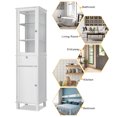 thumbnail image 2 of FCH Single Drawer Double Door MDF Spray Paint Bathroom Cabinet White, 2 of 9