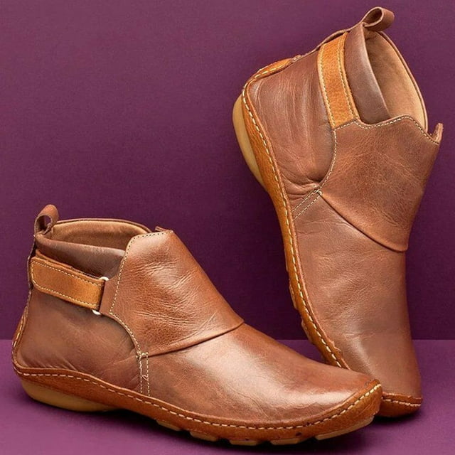 TIMIFIS Bottines Plates à Talon Bas Chelsea pour Femmes Hiver Automne Noël Cadeaux pour Femmes