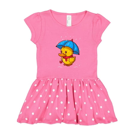 

Inktastic Rainy Ducky Gift Toddler Girl Dress