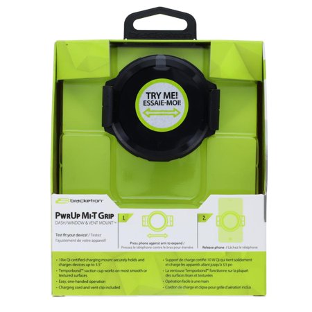 Bracketron BT29342 Mi-T Grip QI Mount Wireless Charging Phone Holder, Black