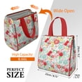 thumbnail image 3 of Pioneer Flower Floral Print Pattern Insulated Lunch Bag for Women & Adults,Large Portable Soft Cooler Lunch Bag,Thermal Food Storage Tote with Pearl Cotton,8.66L,8.75x5.75x9.5 Inch, 3 of 6