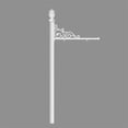thumbnail image 1 of QualArc REPST-003-WHT Système de Signalisation Immobilière Prestige de 5 Po avec Embout Ananas, Sans Base - Couleur Blanche, 1 of 1