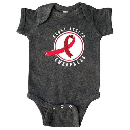 

Inktastic Heart Health Awareness Red Ribbon in Circle Gift Baby Boy or Baby Girl Bodysuit