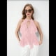thumbnail image 5 of Camisola con Volantes y Cuello Halter para Mujer Rosa L, 5 of 7