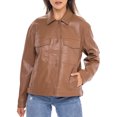 thumbnail image 3 of S.E.B. by Sebby Faux Leather Shacket, Oversize Shirt Jacket (Women’s), 3 of 6