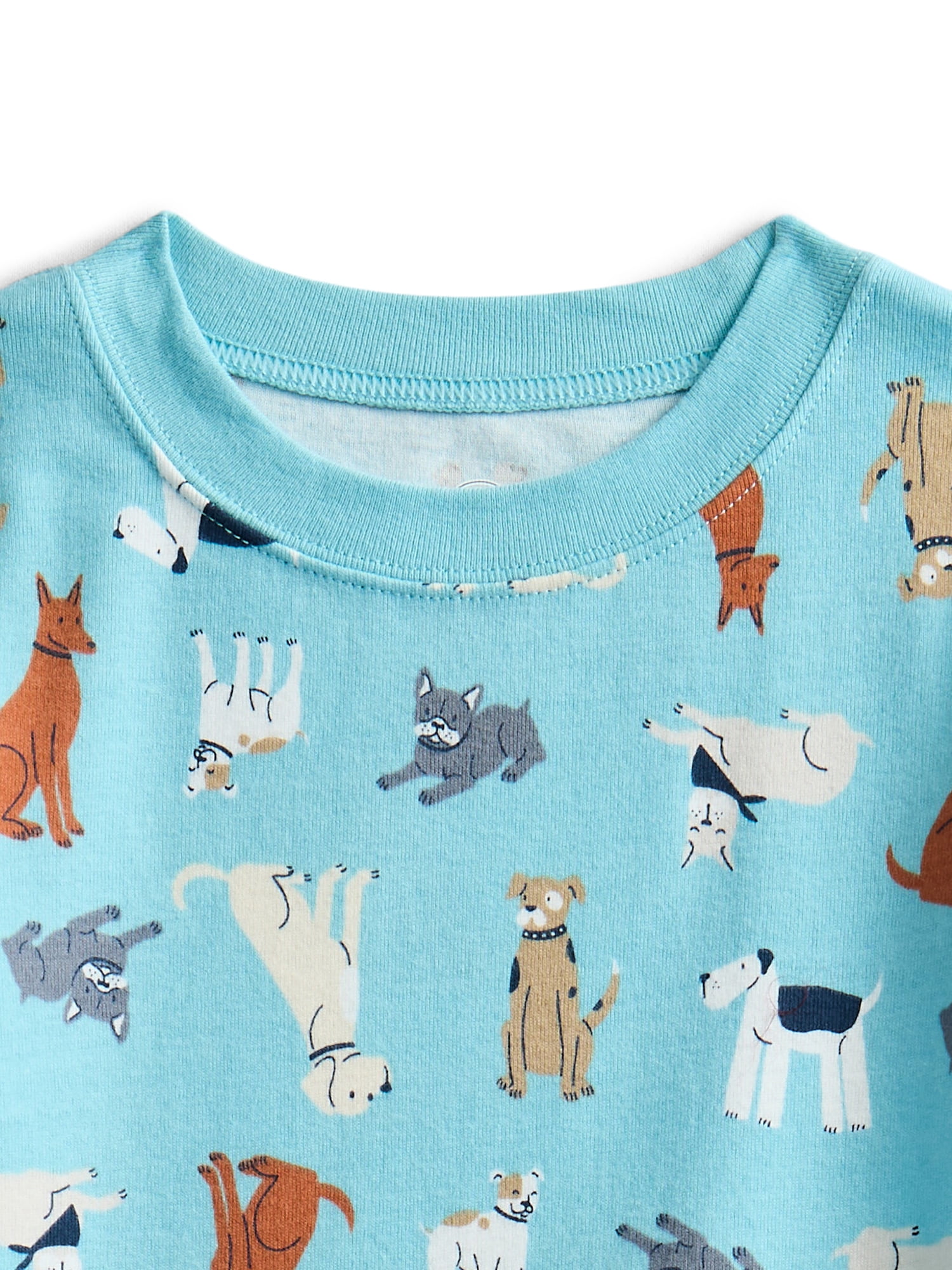 Wonder Nation Toddler Short-Sleeve Tee & Short Set Cotton Pajama Set, 2-Piece, Sizes 12M-5T