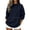 07# Navy, variant on Ihhxva Zip up Hoodie for Women, Oversized Funnel Neck Sweatshirt with Zippered Kangaroo Pocket, Long Sleeve Color Block Ribbed Sweater, Casual Outing Top S-2XL